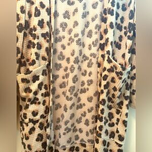 Pixie Lane Waffle Fabric Long Duster Cardigan Ft Deep Pockets & thumb holes :)